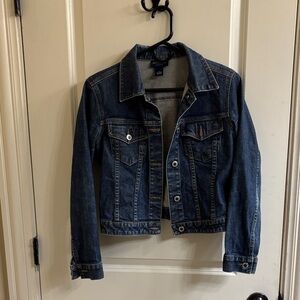 Ann Taylor Dark Blue Denim Jean Jacket